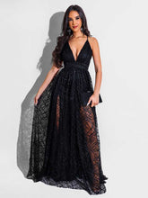 Rückenfreies Netzkleid mit Spaghettiträgern