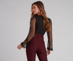 Simplicity is Bliss – Bodysuit mit Schweizer Punktärmeln