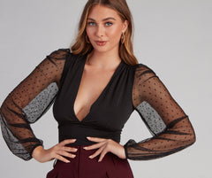 Simplicity is Bliss – Bodysuit mit Schweizer Punktärmeln