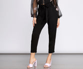 Tied and Tapered Paperbag Pants