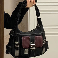 90s Vintage Pu Leather Y2K Crossbody Bag