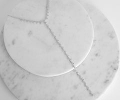 Clustered Rhinestone Choker Lariat Necklace Ins Street