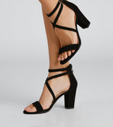 Classy Steps Nubuck Criss-Cross Heels Newgew