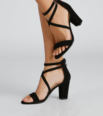 Classy Steps Nubuck Criss-Cross Heels Newgew
