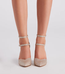 Glitz In Glitter Mesh Pointed Toe Pumps Newgew