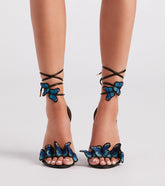 Trendy Icon Butterfly Accent Stiletto Heels Newgew