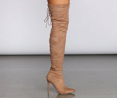 Lace Back Stiletto Boots Ins Street