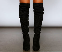 Hitting The Mark Faux Suede Boots Newgew