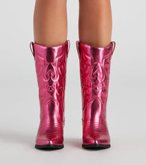 Major Glam Metallic Cowboy Boots