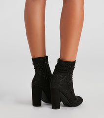 Sparkle Society Rhinestone Booties Newgew