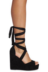 Faux Suede Sophistication Wedge Heels