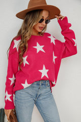 Pullover mit geripptem Saum und überschnittener Schulterpartie