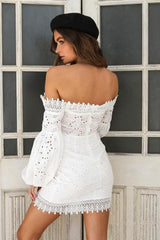 Sexy schulterfreies, kurzes Minikleid