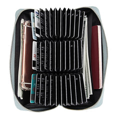 Anti RFID organ long leather wallet