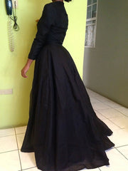 Maxikleid-Set mit Spitzenfutter