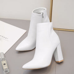 Fashion Point Block Heel Booties Newgew