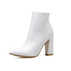 Fashion Point Block Heel Booties Newgew