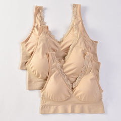 Schwarzes Spitzen-Bralette mit V-Ausschnitt