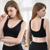 Schwarzes Spitzen-Bralette mit V-Ausschnitt