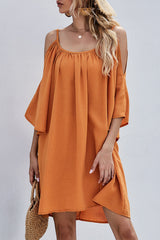 Einfarbige, ausgehöhlte Spaghettiträger-Prinzessinnen-Minikleider