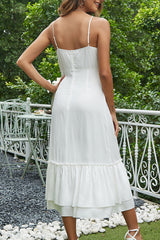 Solid Split Joint V Neck Princess Dresses Ins Street