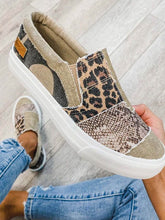 Slip-on-Canvas mit Schlangen-Leoparden-Print