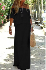 Einfarbige, schulterfreie, gerade Kleider mit Schlitz