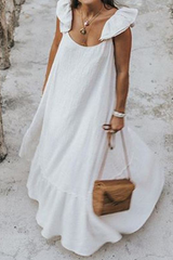 Solid Flounce Spaghetti Strap Cake Skirt Dresses Ins Street