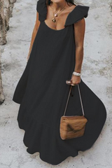 Solid Flounce Spaghetti Strap Cake Skirt Dresses Ins Street