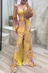 Elegante formelle Abendkleider mit allmählich wechselnder Falte und V-Ausschnitt