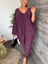 Zweiteiliges Oberteil mit Fledermausärmeln und langer Hose