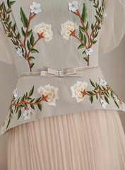 The Daffodil Short Sleeve Pleated Dress - Multiple Colors