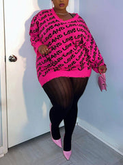 Pullover mit Love-Letter-Print