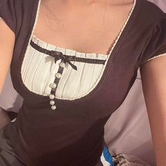 French Maid Crop Top