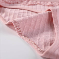 4er-Pack Höschen-Sets mit geripptem Spitzenbesatz