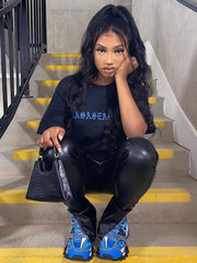 Casual PU Leather Trousers