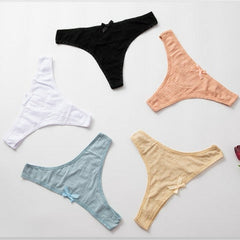 5er-Pack Höschen-Sets mit Rippenmuster und Schleife