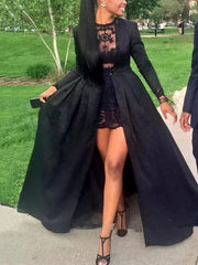 Maxikleid-Set mit Spitzenfutter