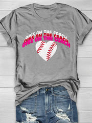 Baseball Vintage Print Short Sleeve T-Shirt