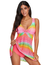 V-Neck Fringed Lace Trouser Skirt Swimsuit