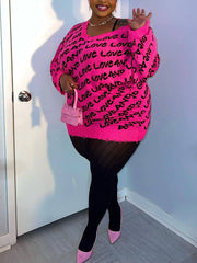Pullover mit Love-Letter-Print