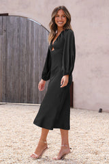 Wren Long Sleeve Twist Maxi Dress