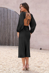 Wren Long Sleeve Twist Maxi Dress