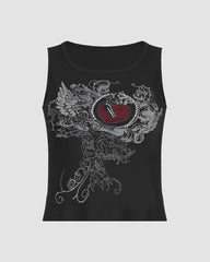Heart Wings Indie Grunge Tank Top