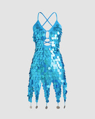 Kleid mit strahlendem Paillettenbesatz