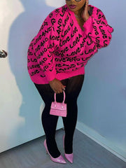 Pullover mit Love-Letter-Print