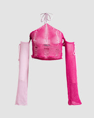 Gooseberry Picker Knit Halter with Sleeves