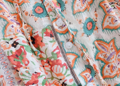 Floral V-Neck Babydoll Blouse