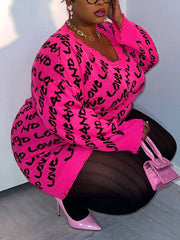 Pullover mit Love-Letter-Print