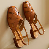 Handgemachte Fischerledersandalen Sommerschuhe